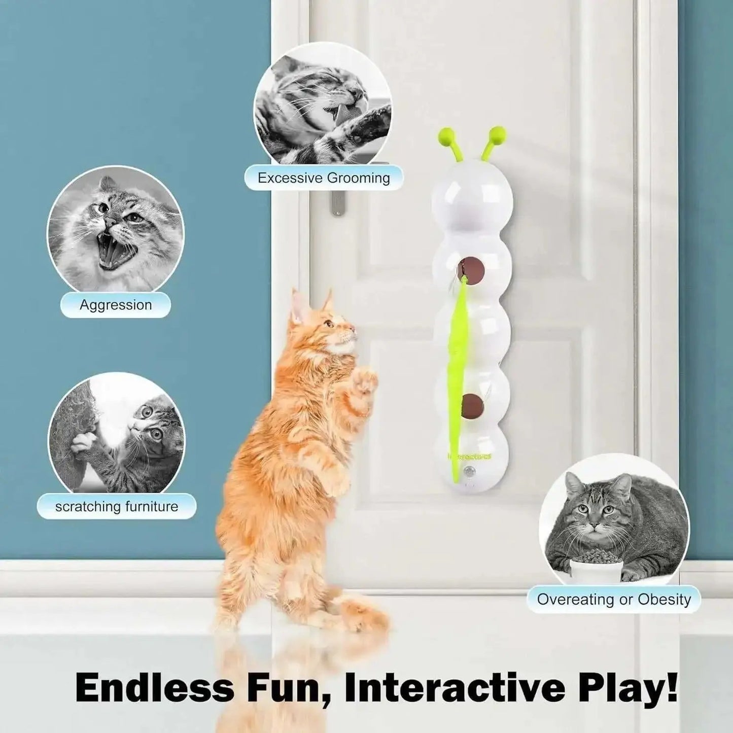 PurrWhirl – Interactive Cat Toy with Worm Motion Mivoza Deutschland