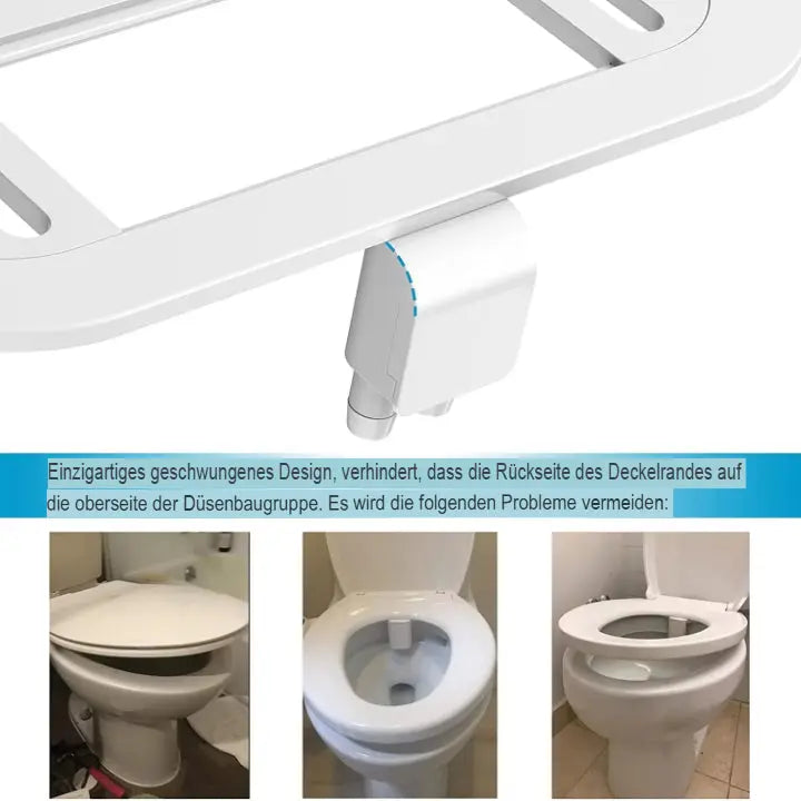 Bidet-Aufsatz mit Dual-Düse – Sanfte Pflege für Intim- & Analbereich Zorenza