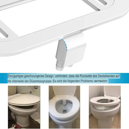 Bidet-Aufsatz mit Dual-Düse – Sanfte Pflege für Intim- & Analbereich Zorenza