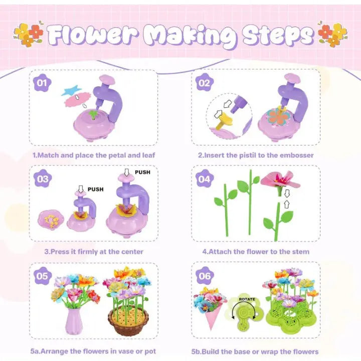 Blumen-Bouquet-Set für Kinder | Kreativ & kindersicher gestalten Zorenza