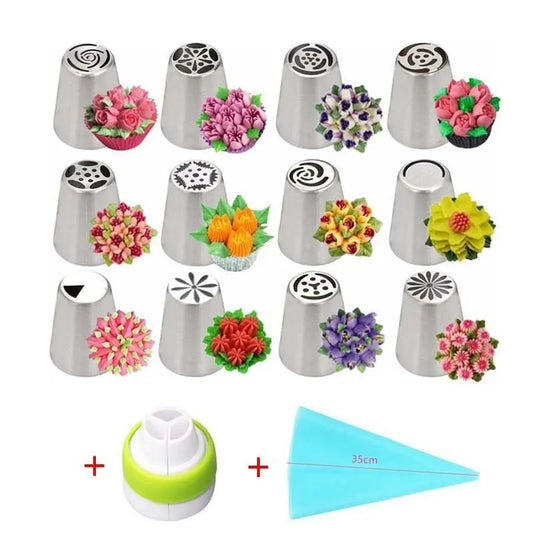 Blumen-Spritzdüsen-Set – Mühelose Tortendekoration Zorenza