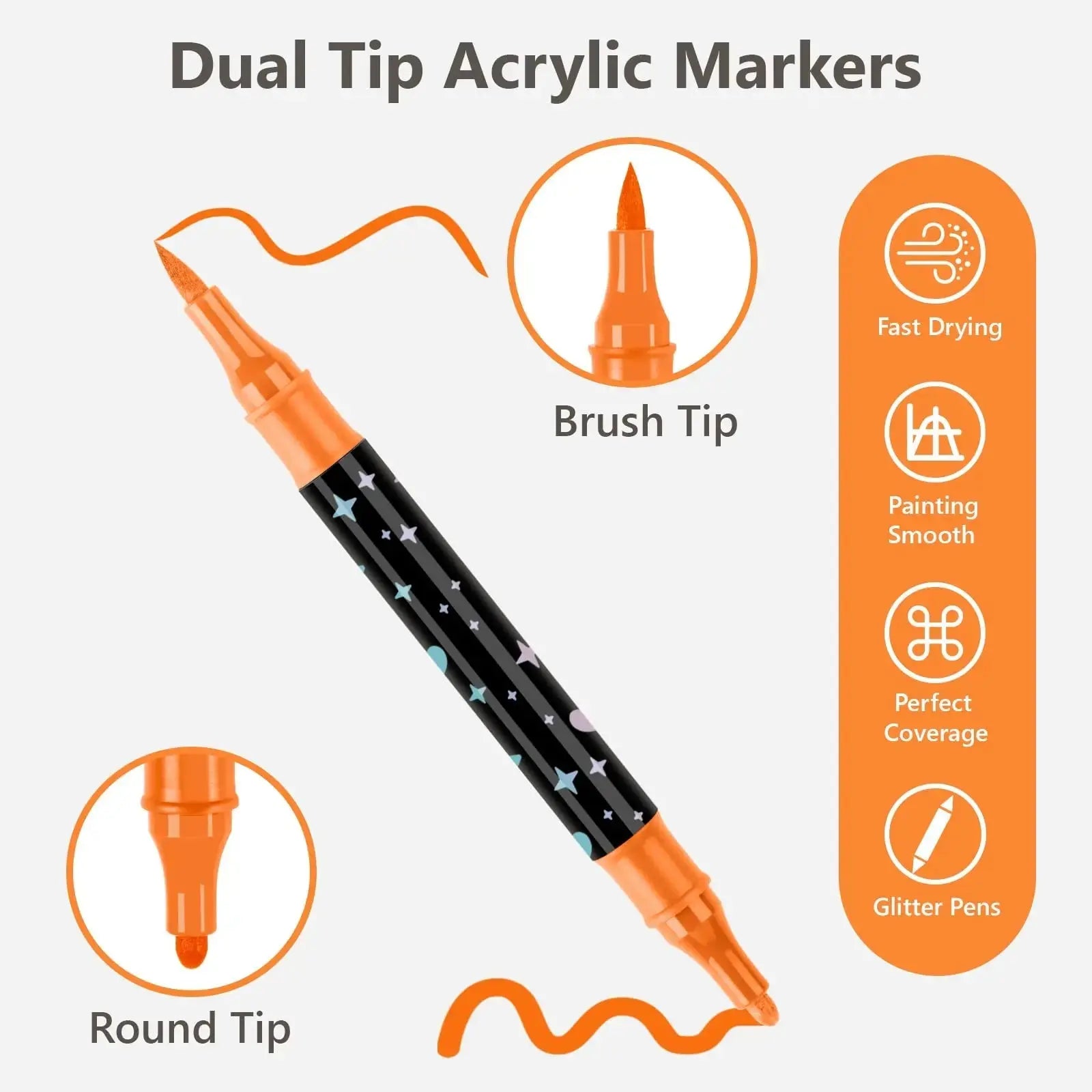 Brushstifte | Metallischer Glanz & flexible Pinselspitze Zorenza