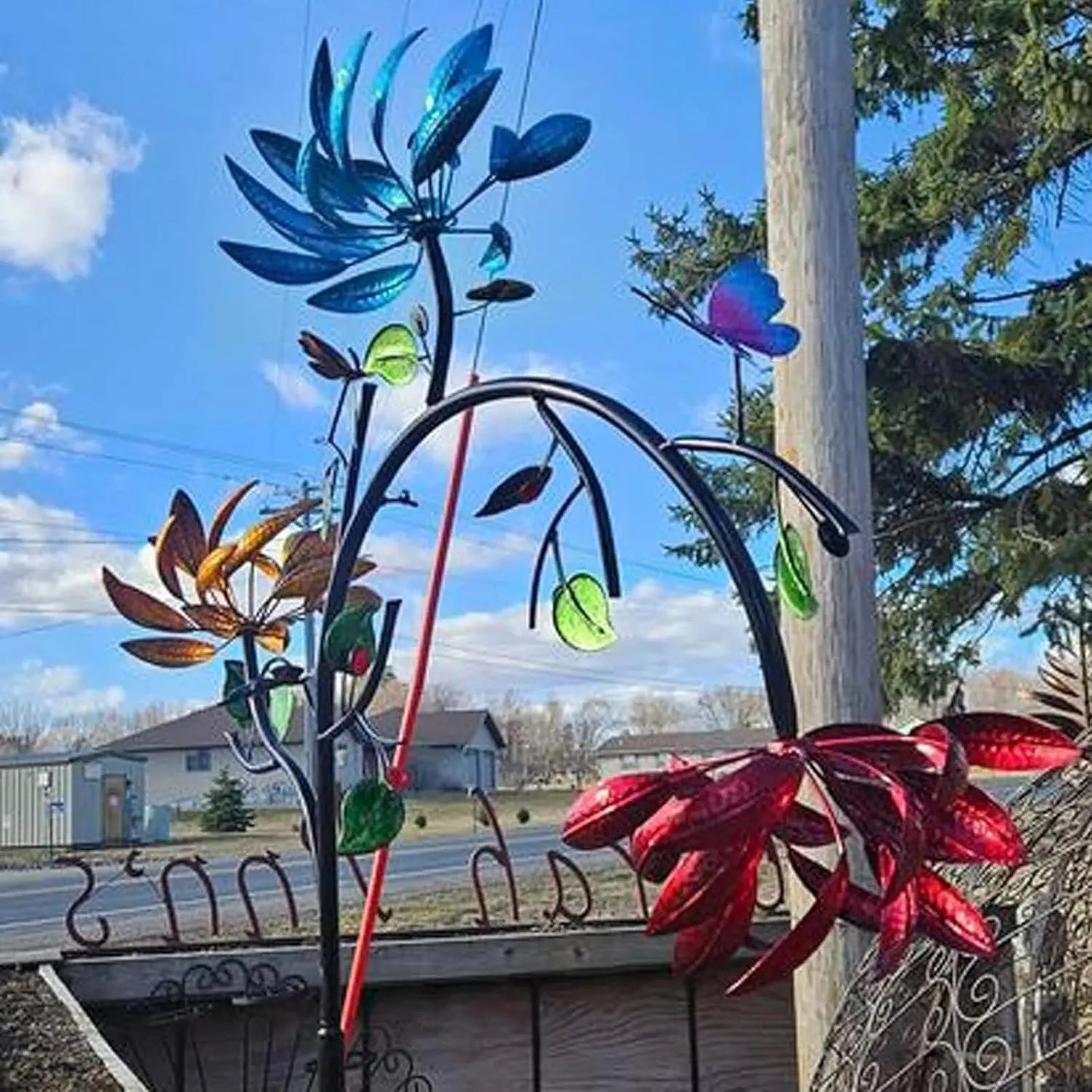 Bunter Garten-Windspinner – Faszinierende Blumendekoration Zorenza