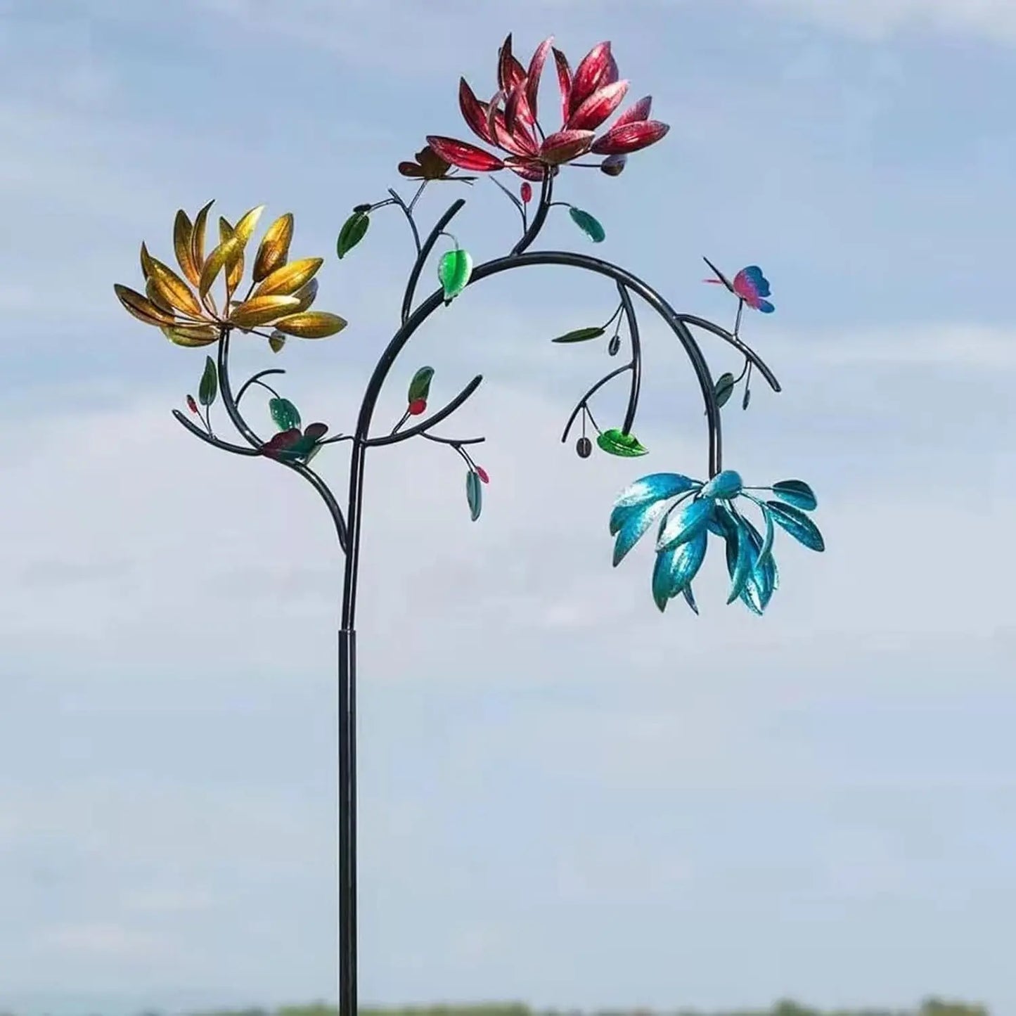 Bunter Garten-Windspinner – Faszinierende Blumendekoration Zorenza