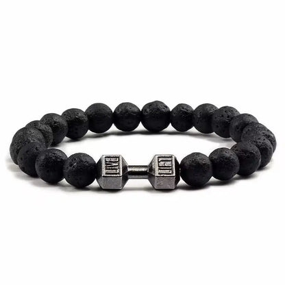 Chakra-Armband mit Hantelanhänger – Symbol für Balance und Willenskraft Zorenza