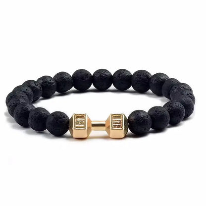 Chakra-Armband mit Hantelanhänger – Symbol für Balance und Willenskraft Zorenza