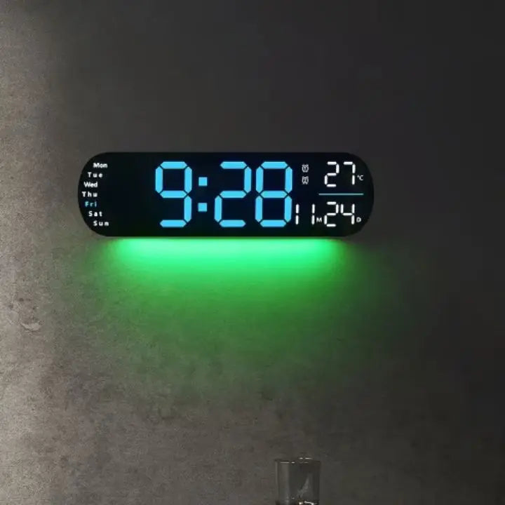 Digitale Wanduhr Großes LED-Display mit Fernbedienung Zorenza