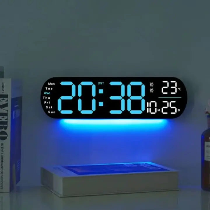 Digitale Wanduhr Großes LED-Display mit Fernbedienung Zorenza