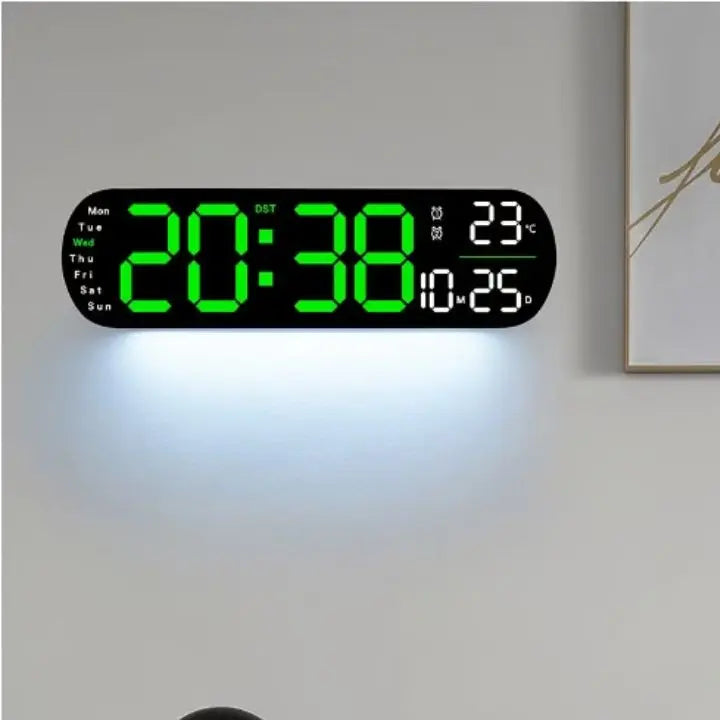 Digitale Wanduhr Großes LED-Display mit Fernbedienung Zorenza