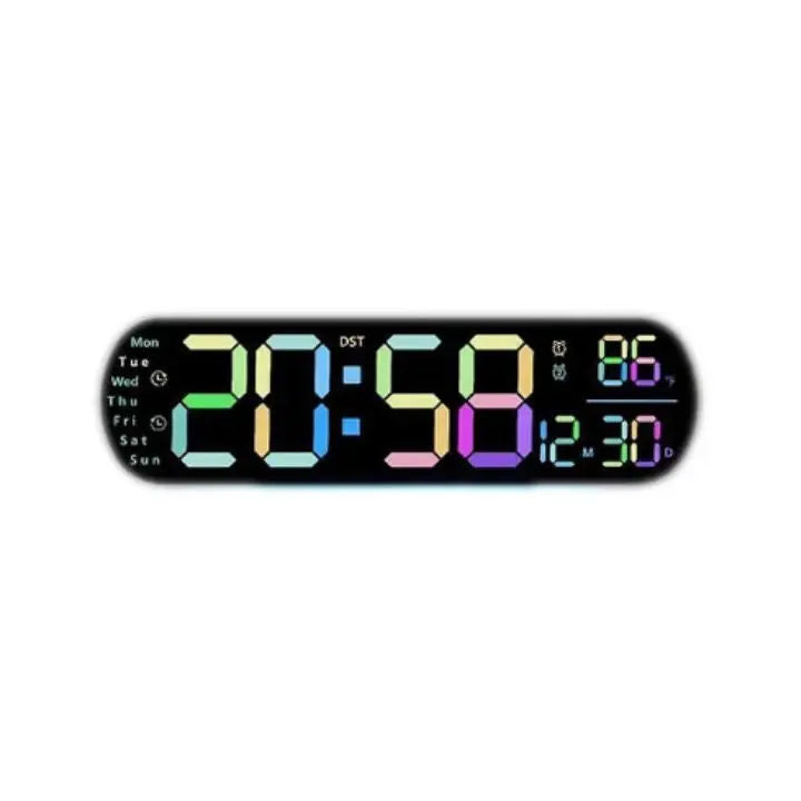 Digitale Wanduhr Großes LED-Display mit Fernbedienung Zorenza