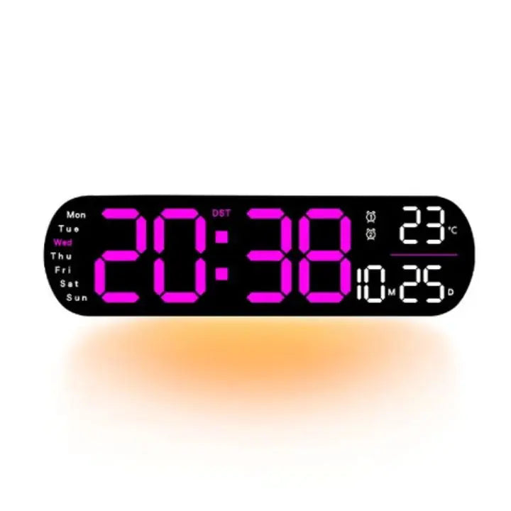 Digitale Wanduhr Großes LED-Display mit Fernbedienung Zorenza