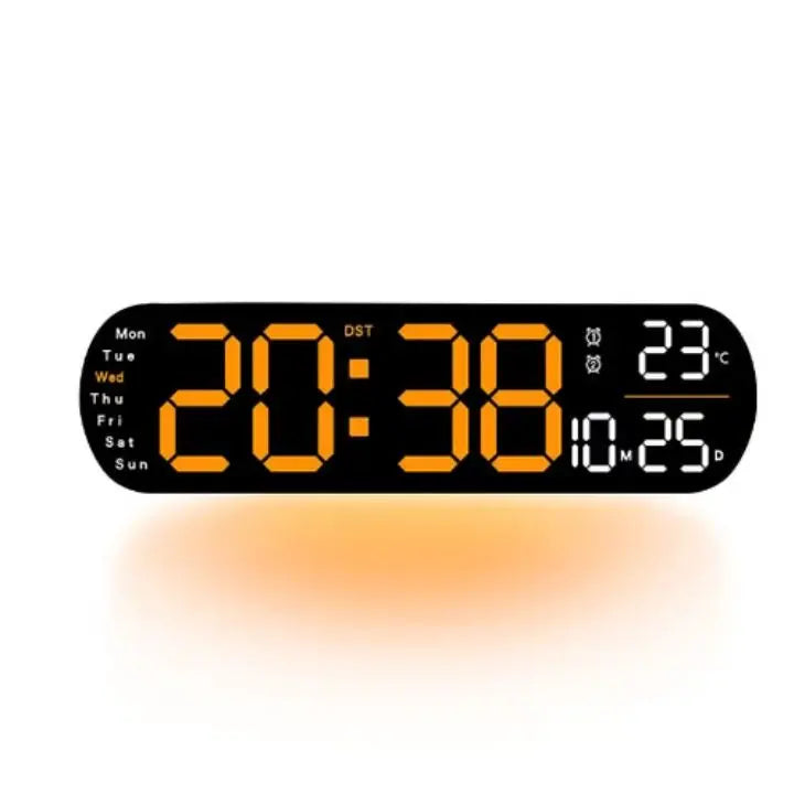 Digitale Wanduhr Großes LED-Display mit Fernbedienung Zorenza