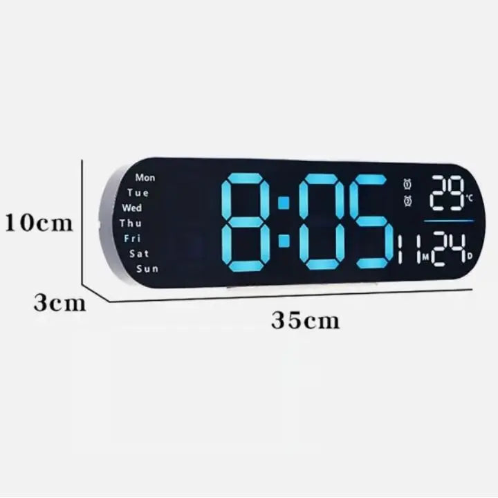 Digitale Wanduhr Großes LED-Display mit Fernbedienung Zorenza