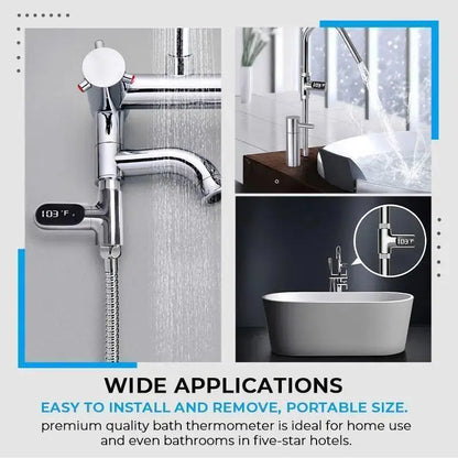 Digitales Duschthermometer | Optimale Duschtemperatur, LED-Anzeige Zorenza