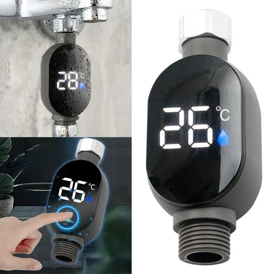 Digitales Duschthermometer | Präzise Temperaturkontrolle mit LED-Display Zorenza