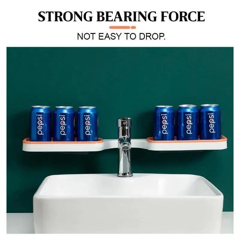 Drehbares Badezimmer-Eckregal — Bohrfreier Aufbewahrungsständer mit Ablauflöchern Zorenza