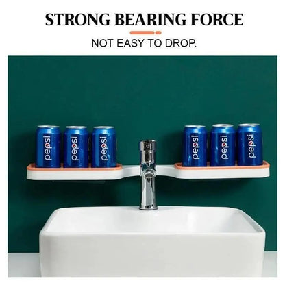 Drehbares Badezimmer-Eckregal — Bohrfreier Aufbewahrungsständer mit Ablauflöchern Zorenza