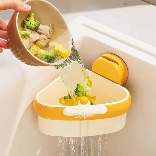 Eck-Abflusskorb mit Saugnapf – Mit Bodenklappe für berührungsfreie Entsorgung Mivoza Deutschland