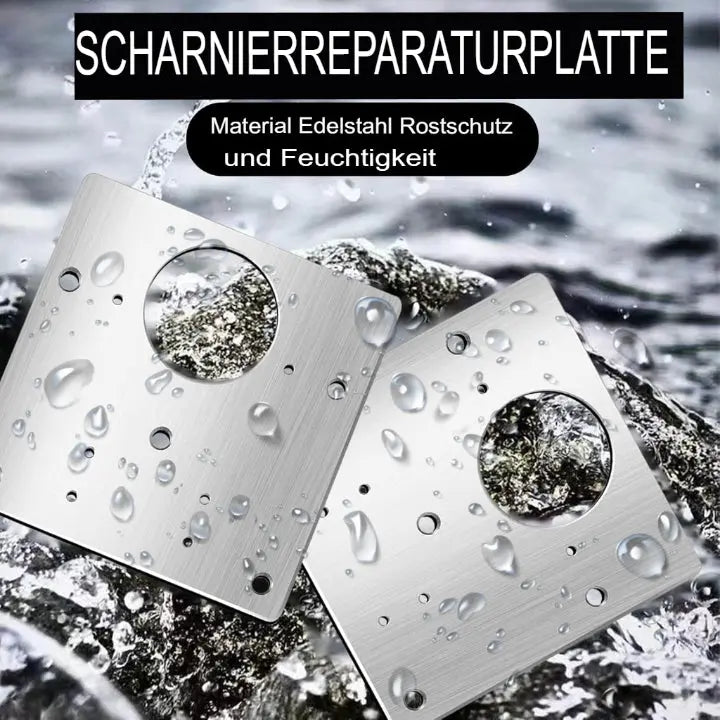 Edelstahl-Montageplatten für Möbelscharniere (10-tlg.) Zorenza