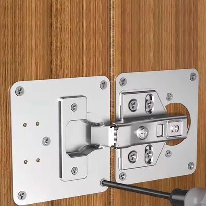 Edelstahl-Montageplatten für Möbelscharniere (10-tlg.) Zorenza