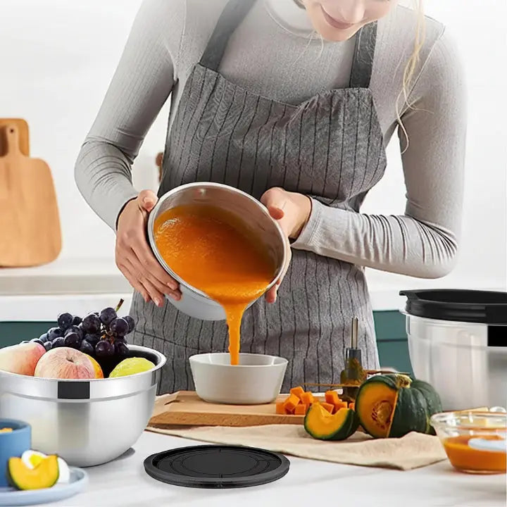 Edelstahl-Rührschüsseln – 5-teiliges Set