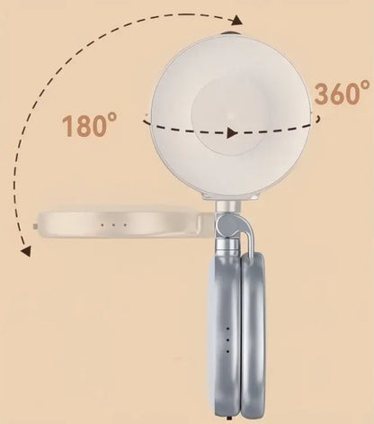 Elegantes Selfie-Licht mit Spiegel und variabler Helligkeit Zorenza