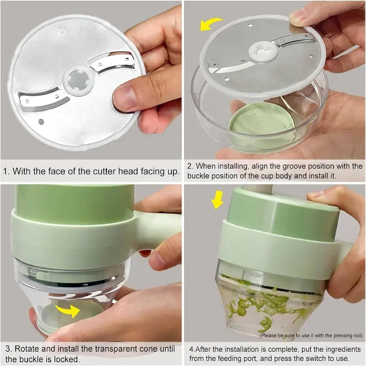 Elektrischer Küchenhelfer | Edelstahlklingen & vielseitig einsetzen Zorenza