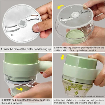 Elektrischer Küchenhelfer | Edelstahlklingen & vielseitig einsetzen Zorenza