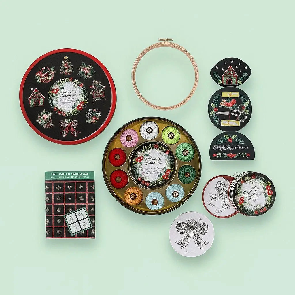 Enchanted Christmas Stickerei-Set – Festliche Motive kreativ gestalten