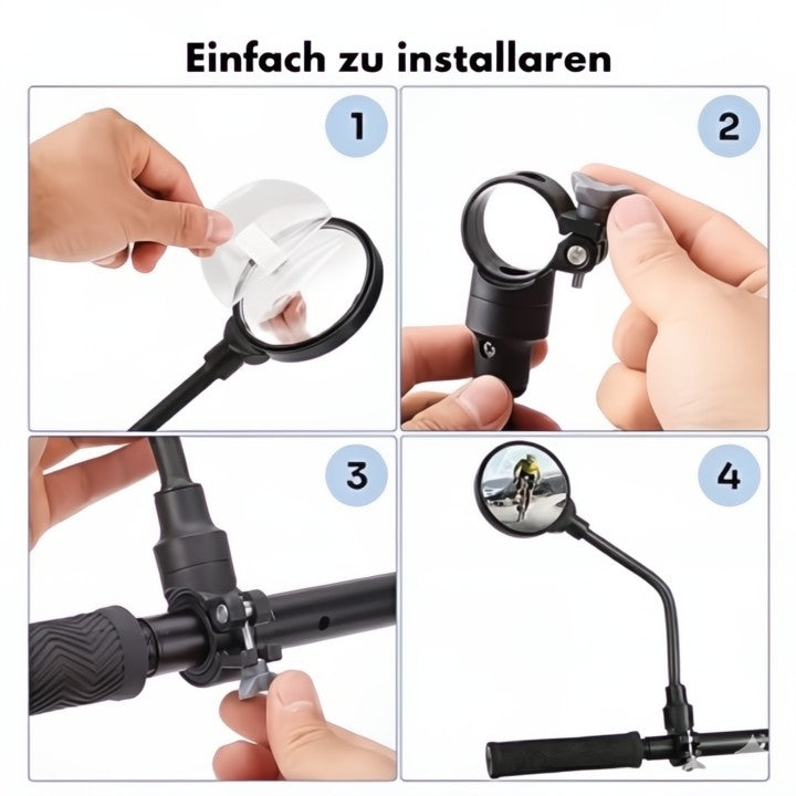 Fahrradspiegel | Robust mit 360° drehbarem Blickwinkel Zorenza