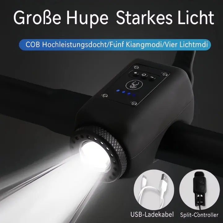 Fahrradhupe mit LED-Licht – laut & wetterfest Zorenza