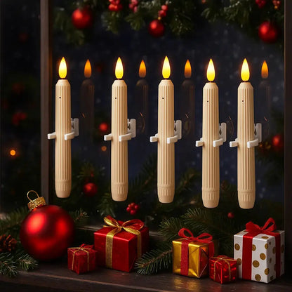 Flammenlose LED‑Fensterkerzen mit Dämmerungssensor, 6er Set Zorenza