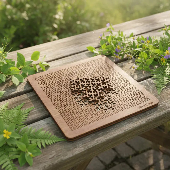 Fraktal-Puzzle aus Holz
