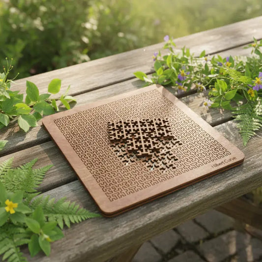 Fraktal-Puzzle aus Holz