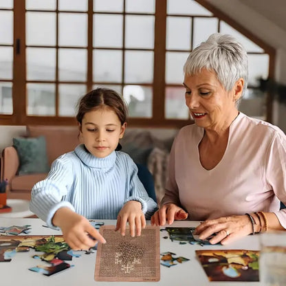Fraktal-Puzzle aus Holz