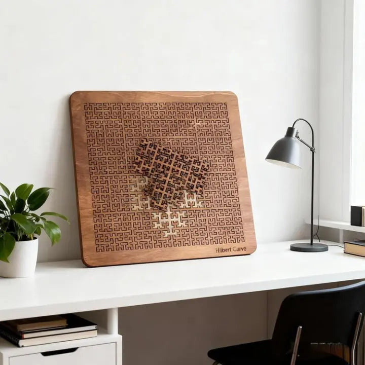 Fraktal-Puzzle aus Holz
