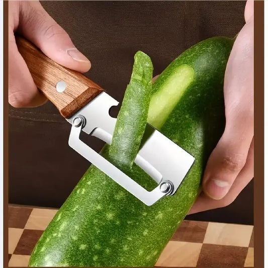 Gemüseschäler | Große Klinge mit ergonomischem Holzgriff, 2er Set Zorenza