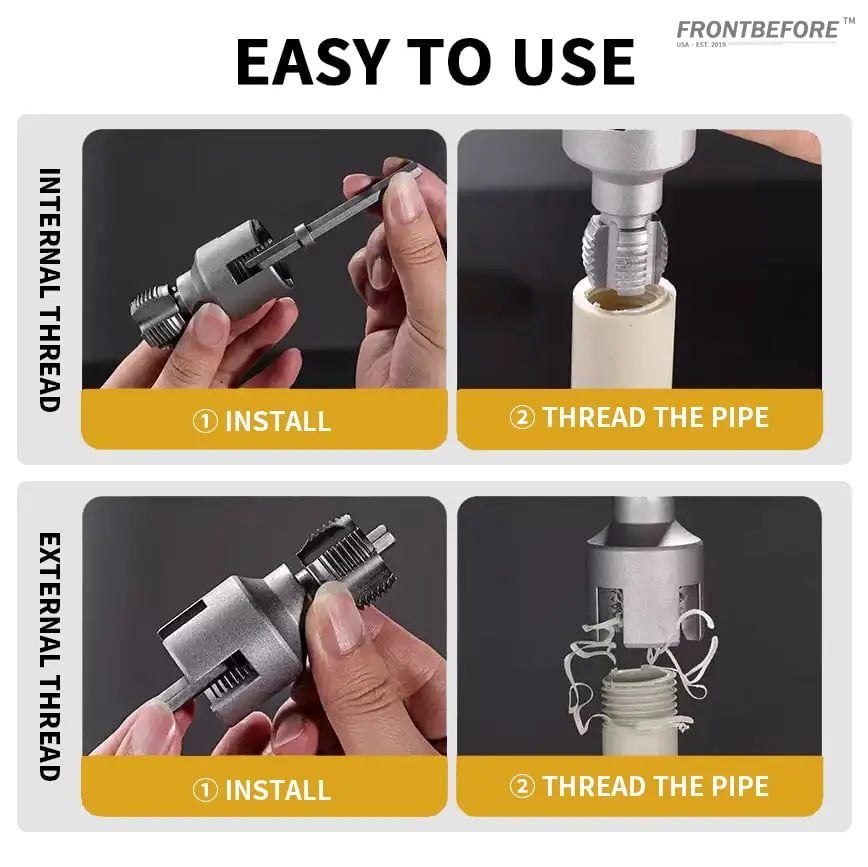 Gewindeschneider-Set – Für defekte Rohrleitungen und neue Anschlüsse Zorenza