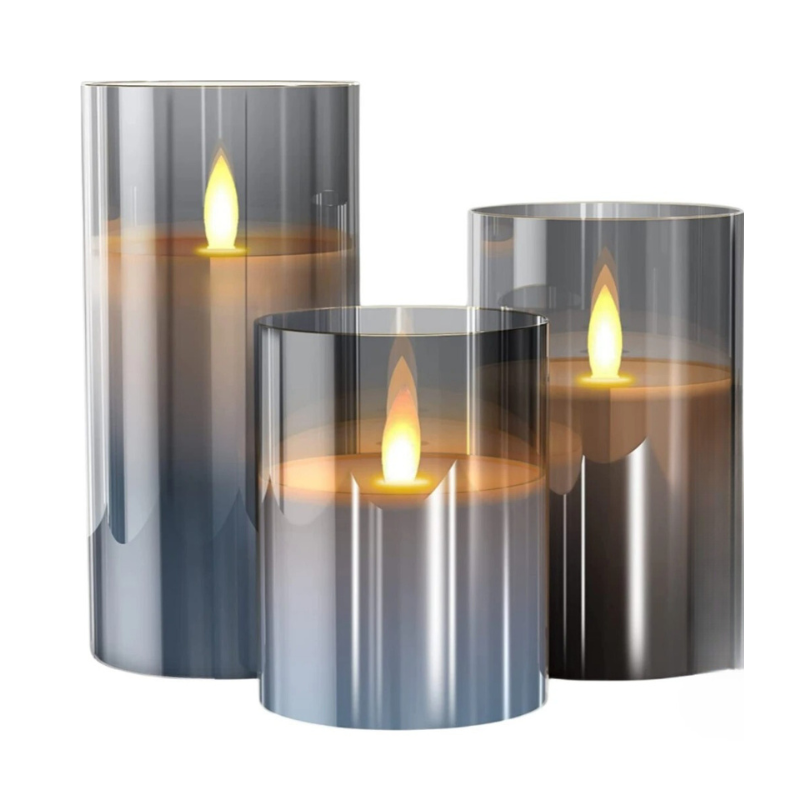 Realistisches Elektro-Kerzen Set — Sicheres Kerzenlicht ohne Feuergefahr 3er Set Mivoza Deutschland