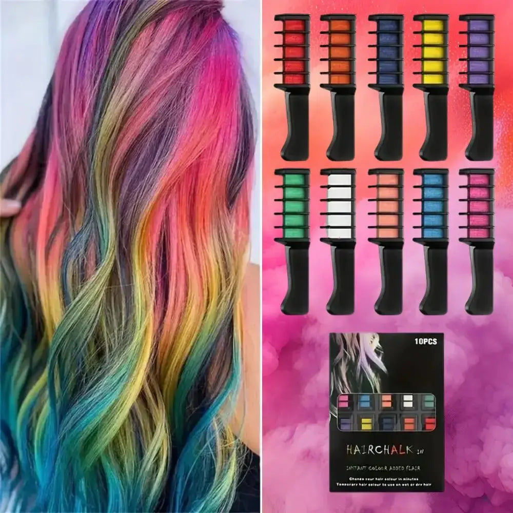 Haar-Farbkämme 10er Set | Leuchtende Farben, sanft & vielseitig Mivoza Deutschland