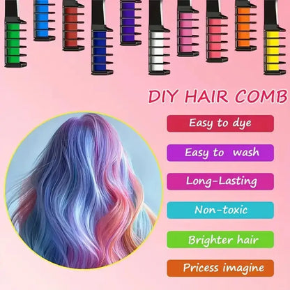 Haar-Farbkämme 10er Set | Leuchtende Farben, sanft & vielseitig Mivoza Deutschland