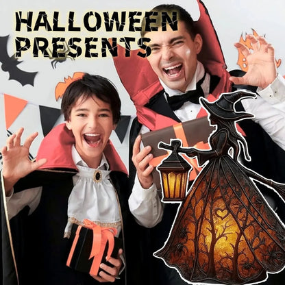 Halloween-Hexenlampe | Stimmungsvolles LED-Licht aus Harz Zorenza