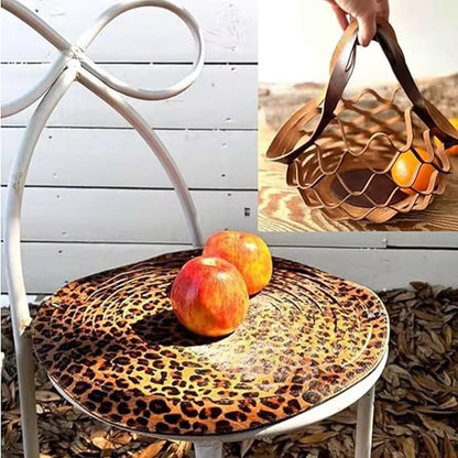 Handgefertigte faltbare Tragetasche aus Leder Zorenza