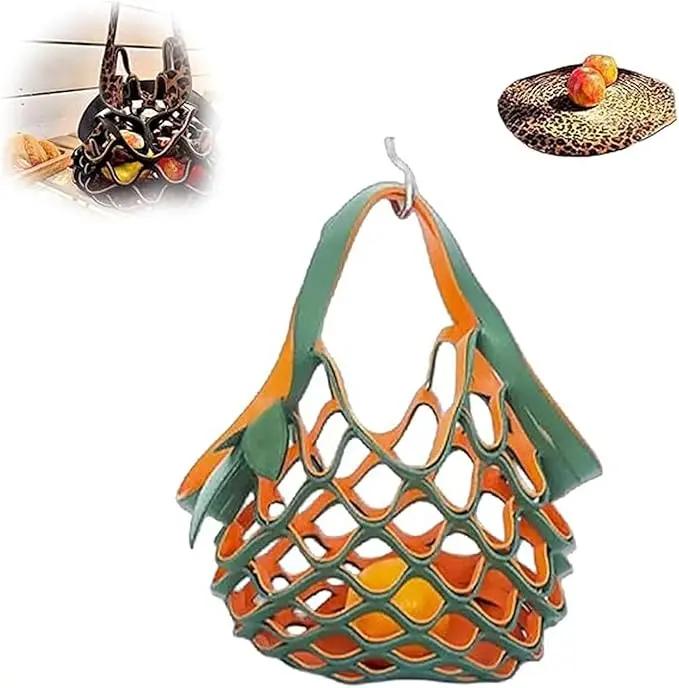 Handgefertigte faltbare Tragetasche aus Leder Zorenza