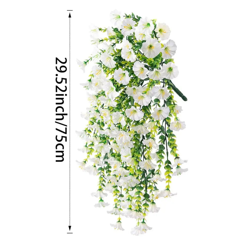 Hängende Morning Glory aus hochwertiger UV-beständiger Seide Zorenza