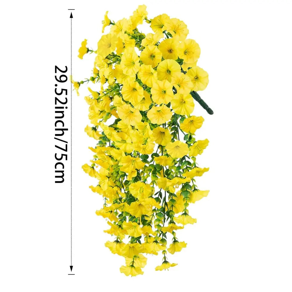 Hängende Morning Glory aus hochwertiger UV-beständiger Seide Zorenza