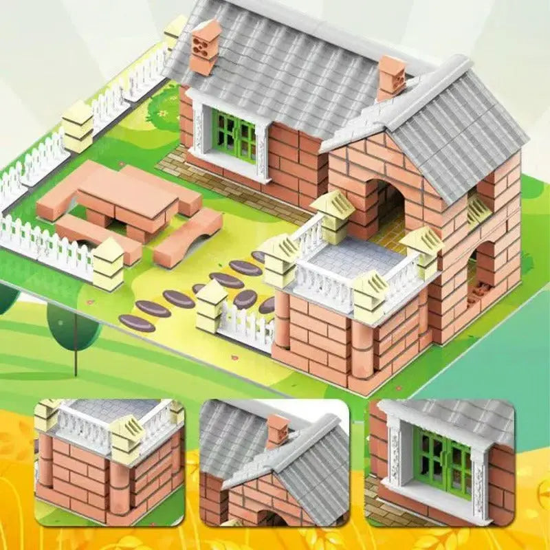 Hausbau-Simulationsspielzeug | Kreatives Bauset für Kinder ab 6 Jahren Zorenza