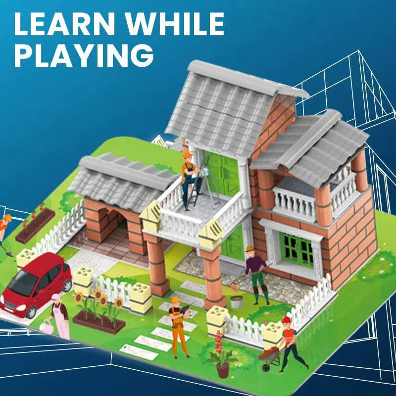 Hausbau-Simulationsspielzeug | Kreatives Bauset für Kinder ab 6 Jahren Zorenza