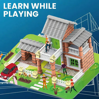 Hausbau-Simulationsspielzeug | Kreatives Bauset für Kinder ab 6 Jahren Zorenza
