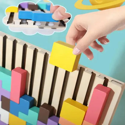 Holz-Tetris-Aktivitätsbrett